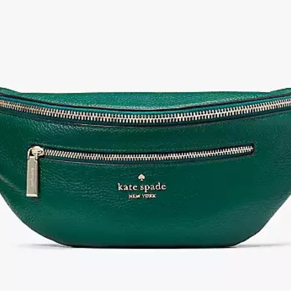 NWT KATE SPADE LEILA BELT BAG DEEP JADE GREEN BAG LEATHER - Picture 3 of 5